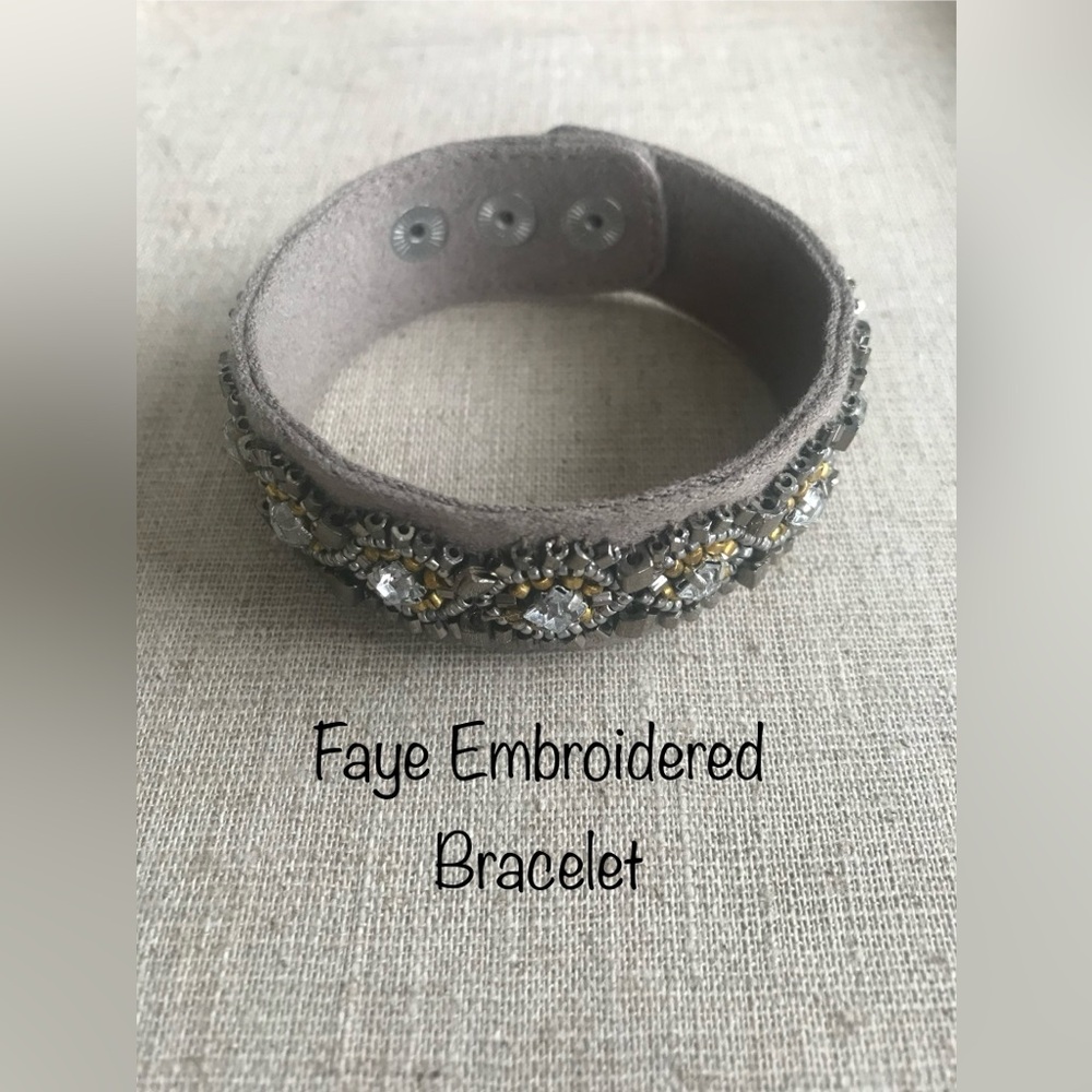 Stella & Dot Faye Embroidered Bracelet